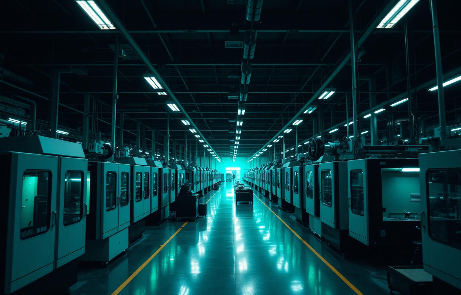 Modern manufacturing floor in China